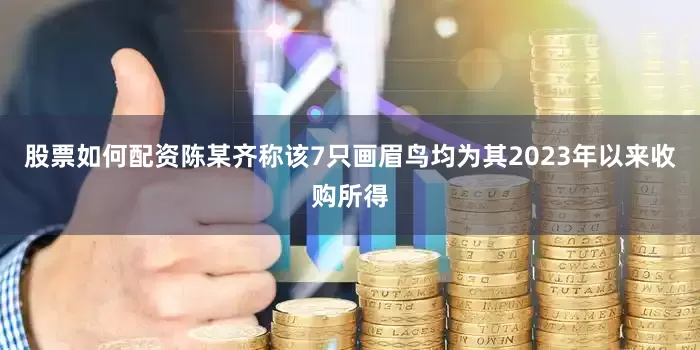 股票如何配资陈某齐称该7只画眉鸟均为其2023年以来收购所得