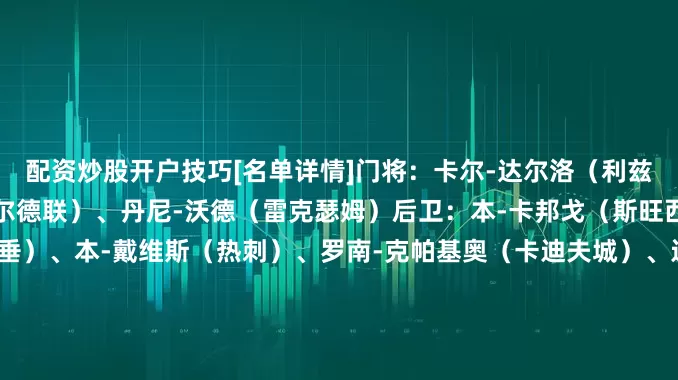 配资炒股开户技巧[名单详情]门将：卡尔-达尔洛（利兹联）、亚当-戴维斯（谢菲尔德联）、丹尼-沃德（雷克瑟姆）后卫：本-卡邦戈（斯旺西）、杰-达席尔瓦（考文垂）、本-戴维斯（热刺）、罗南-克帕基奥（卡迪夫城）、迪伦-劳勒（卡迪夫城）、克里斯-梅菲姆（伯恩茅斯）、乔-罗登（利兹联）、内科-威廉姆斯（诺丁汉森林）中场：凯-安德鲁斯（考文垂）、大卫-布鲁克斯（伯恩茅斯）、查理-克鲁（唐卡斯特流浪）、乔丹-